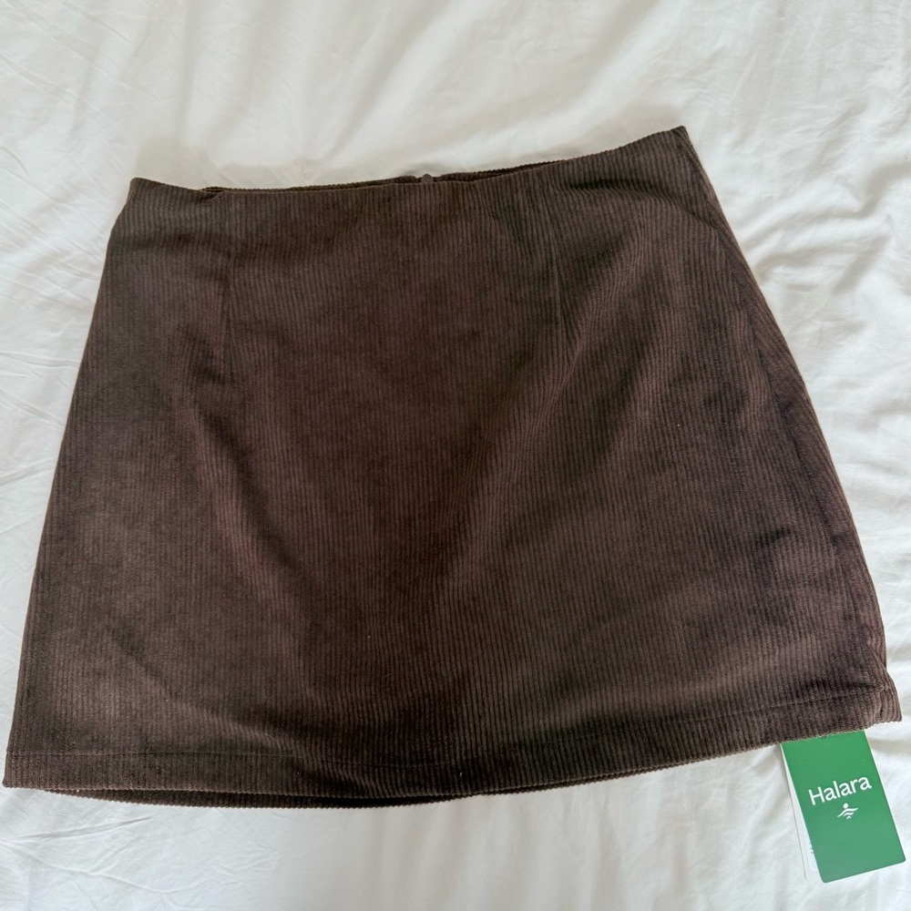 HALARA Brown Mini Skirt